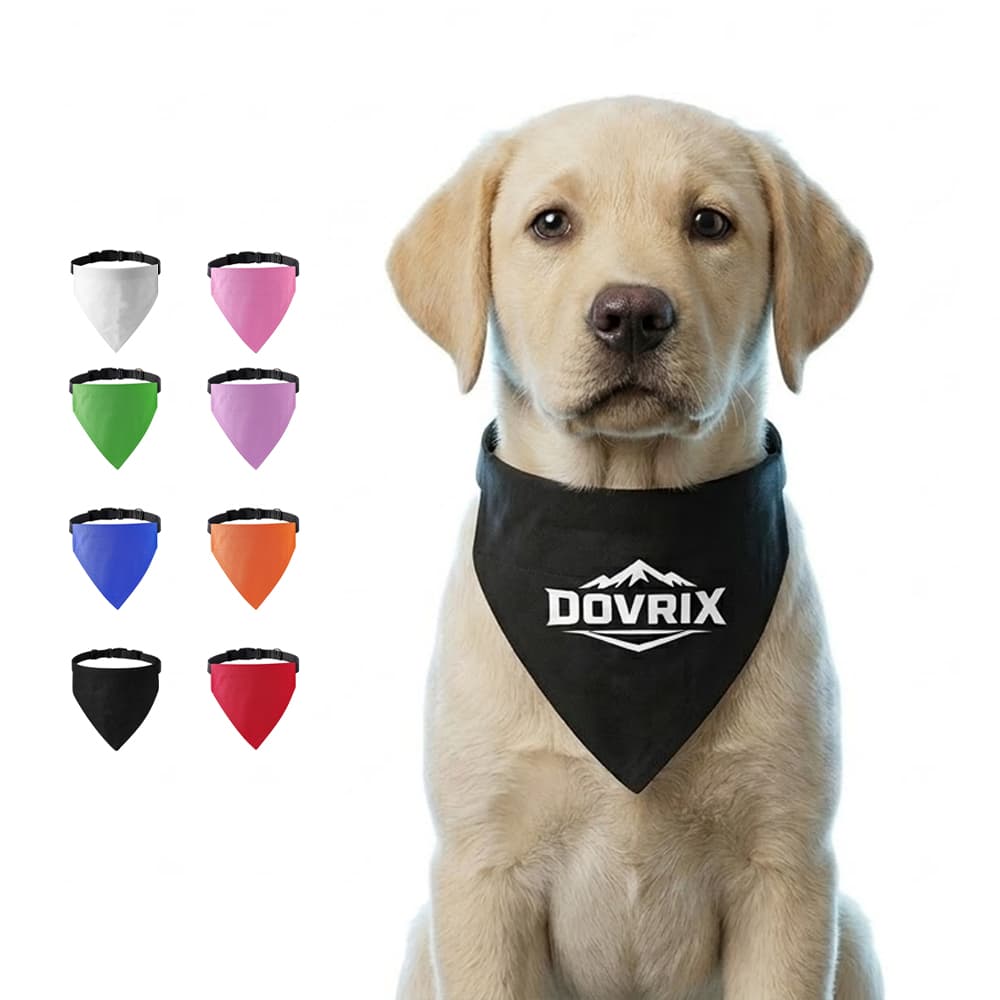 Adjustable Collar Triangle Dog Bandanna