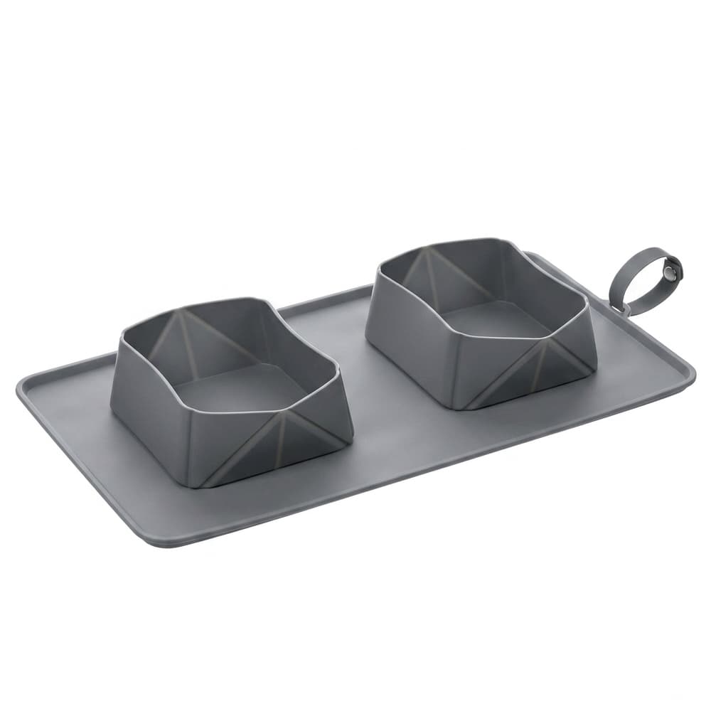 Collapsible Silicone Twin Pet Bowls gallery 4