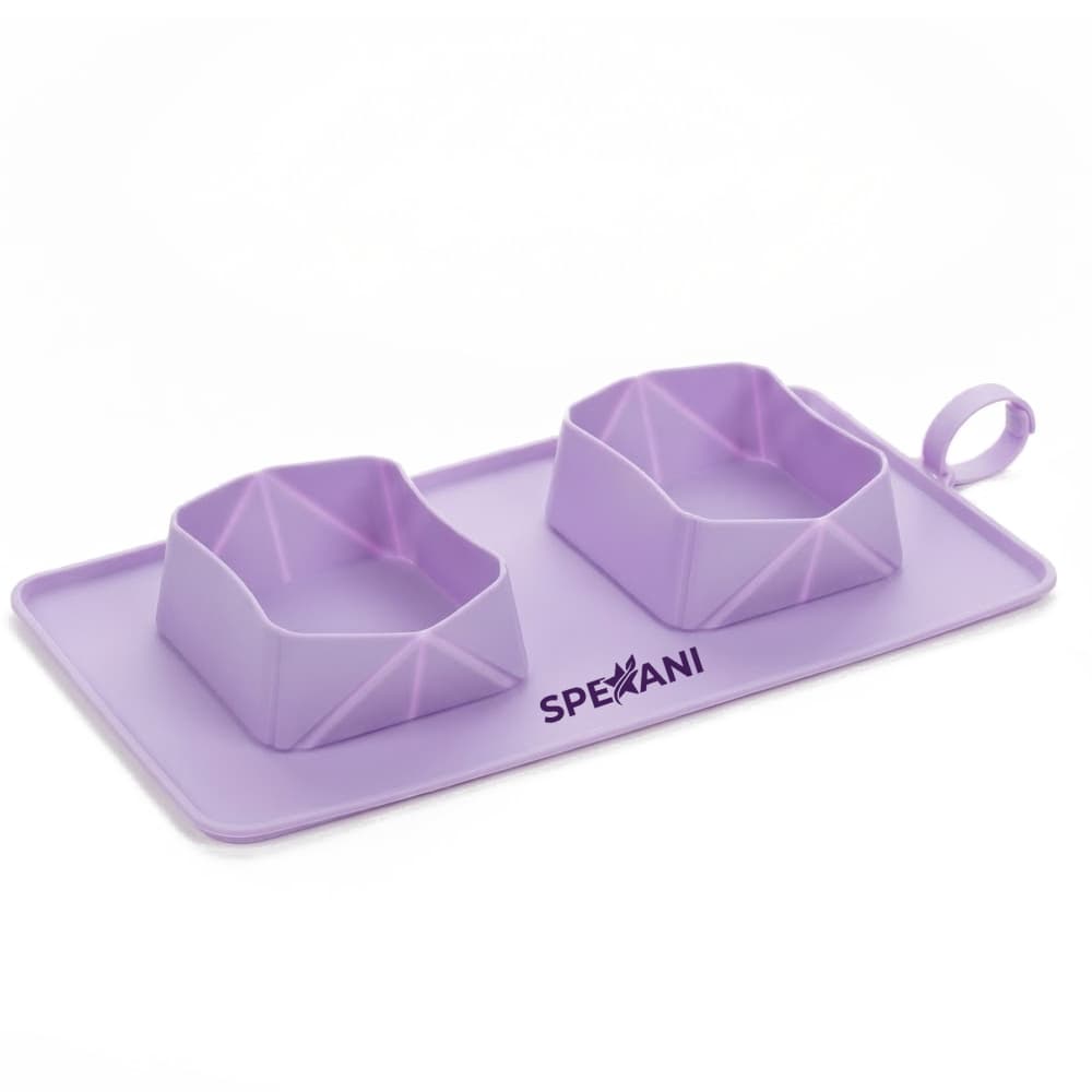 Collapsible Silicone Twin Pet Bowls gallery 2